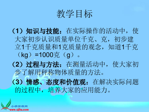 【精品】北京版数学二年级下册《千克与克的认识》课件PPT精品文档21页