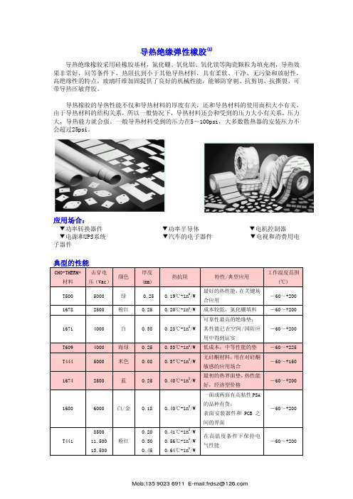 导热绝缘材料推荐