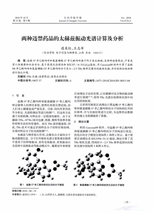 两种违禁药品的太赫兹振动光谱计算及分析