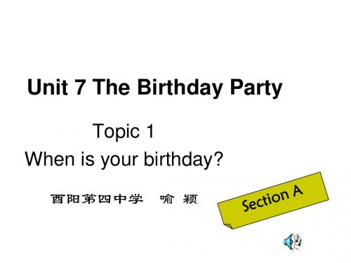 仁爱七年级英语下册Unit_7_Topic_1_section_A