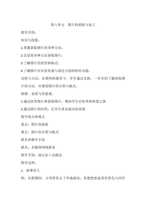 第六单元 图片的获取与加工