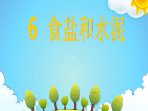 青岛版小学科学五年级上册食盐和水泥课件(1)