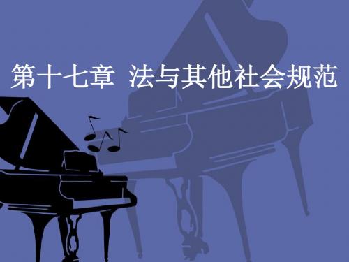 法理学导论 第十七章法与其他社会规范