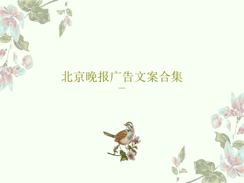 北京晚报广告文案合集共23页文档