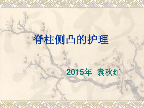 脊柱侧凸的护理PPT课件
