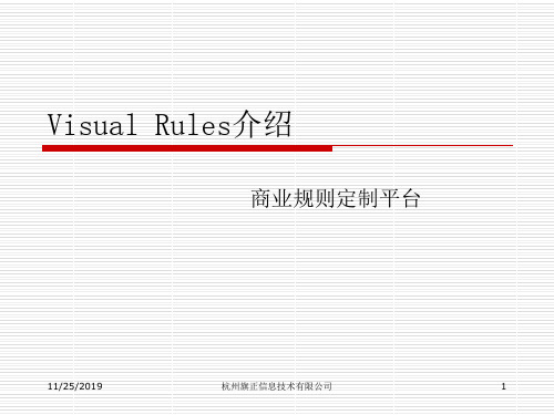 Visual Rules简要介绍