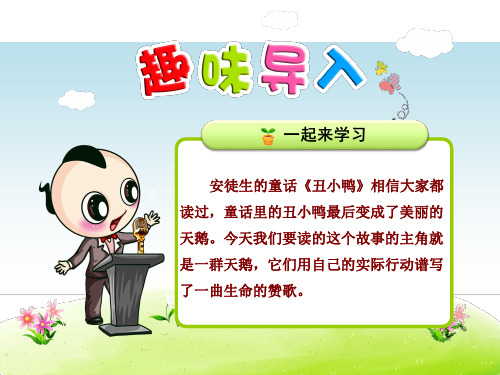 苏教版2017小学四年级(下册)第十六课天鹅的故事课件PPT