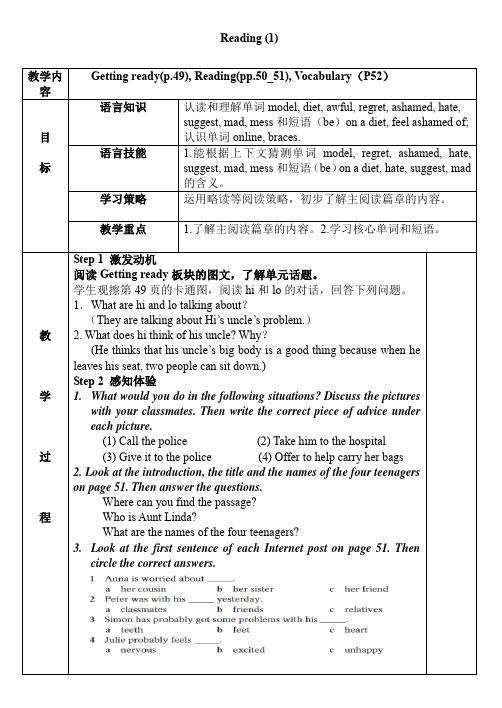 英语九年级上册《Unit 4 Problems and advice Reading： Aunt Linda‘s advice page》_3