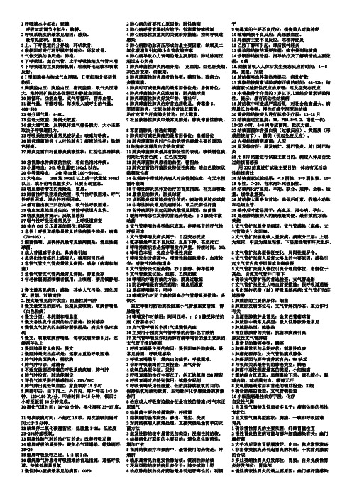 主管护师考试内科护理分章知识点(可编辑修改word版)