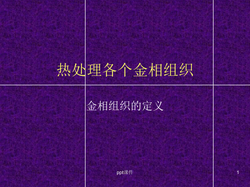 热处理各个金相组  ppt课件