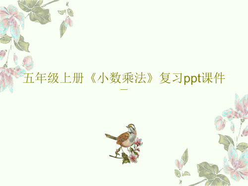 五年级上册《小数乘法》复习ppt课件25页文档