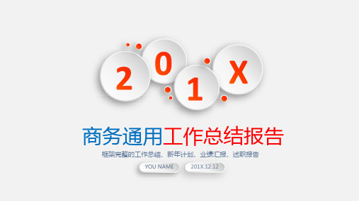 微立体工作总结年终总结PPT模板