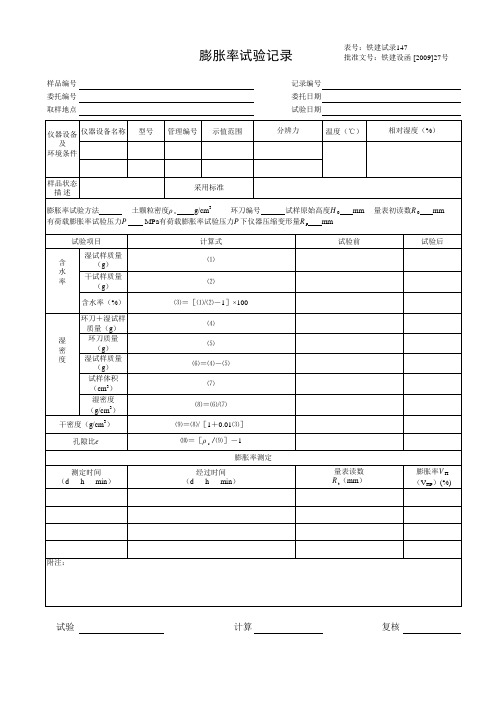 膨胀率试验记录(2009年10月24日18时31分4秒)