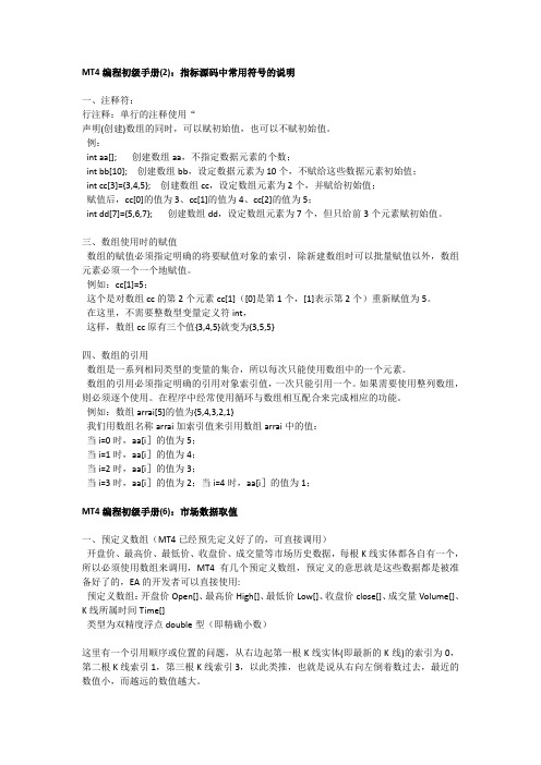 MT4编程初级手册