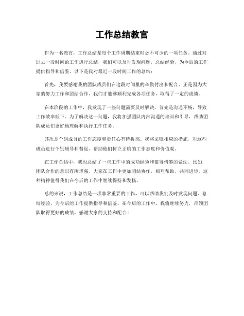 工作总结教官