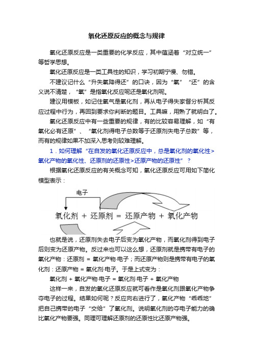 氧化还原反应的概念与规律