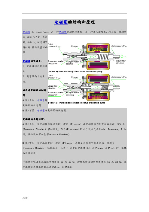 电磁泵的结构和原理
