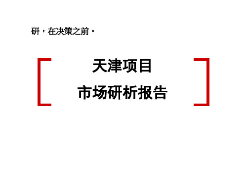 天津项目市调报告