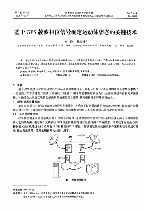 基于GPS载波相位信号确定运动体姿态的关键技术