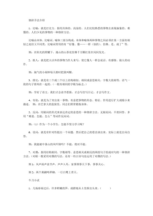 修辞手法介绍