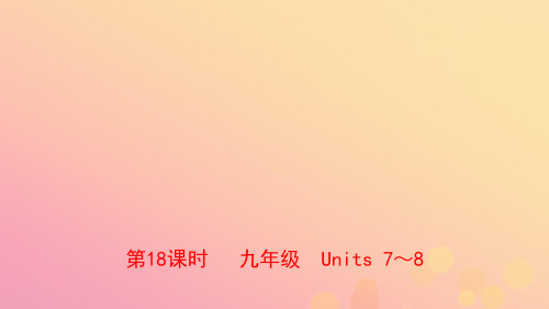 河南省2021年中考英语总复习第18课时九全Units7_8课件人教新目标版