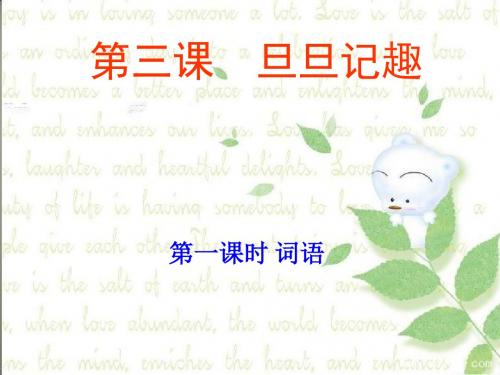 3.    旦旦记趣(词语课文)解析