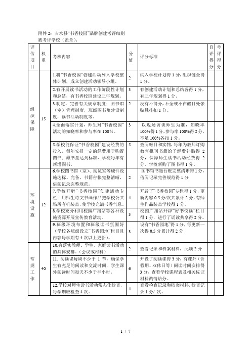 2吉水县书香校园品牌创建考评细则
