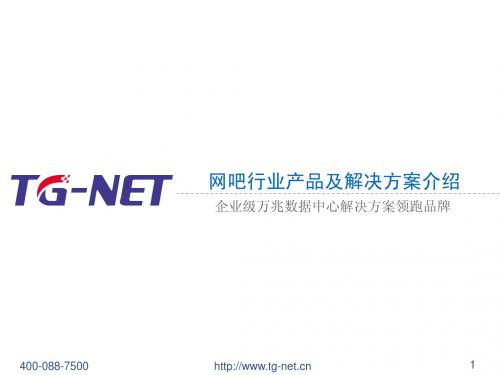 TG-NET网吧产品及解决方案介绍V2.0