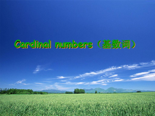 基数词语法课件