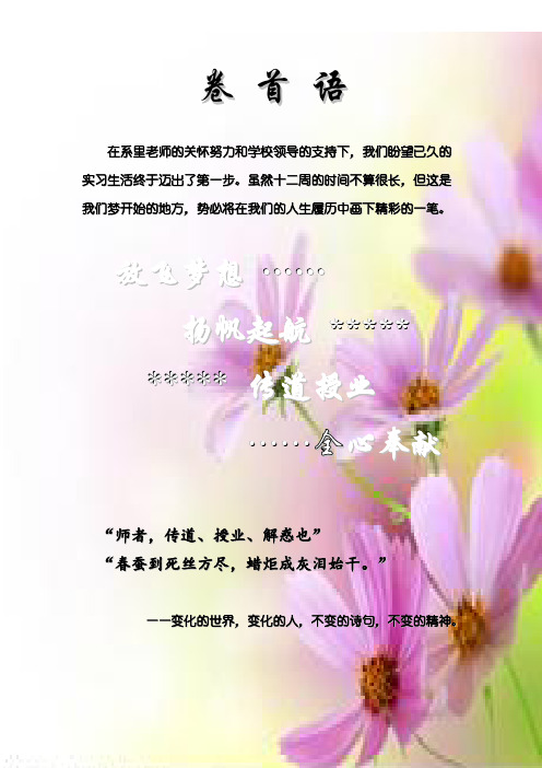 【免费下载】师范生实习简报
