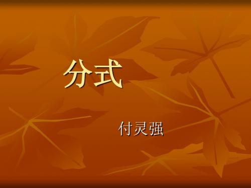 中考复习讲座13(分式)
