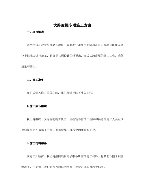 大跨度梁专项施工方案