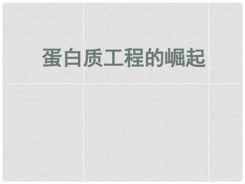 高中生物 专题1 蛋白质工程的崛起课件 新人教版选修3