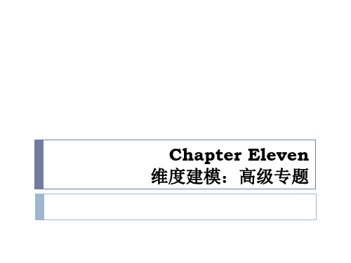 数据仓库 Chapter 11 维度建模：高级专题