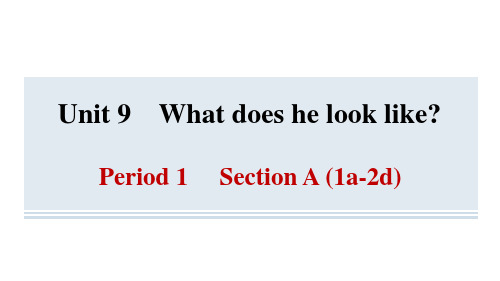 Unit9Whatdoeshelooklike_SectionA(1a2d)课件人教版英语七年级下册