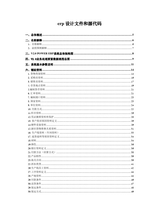 erp设计文件和源代码