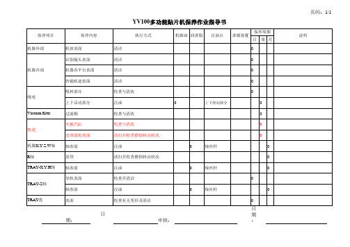YAMAHA保养指导书-yv100