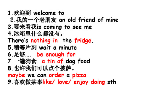 unit 3 牛津英语7B unit 3 welcome to sunshine town重点短语