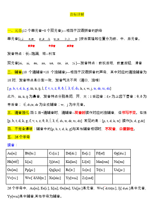 英语音标详解(手记版)