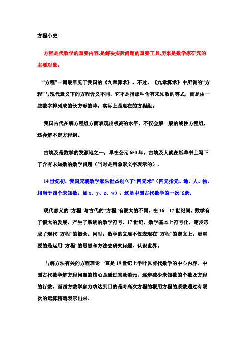 方程小史1