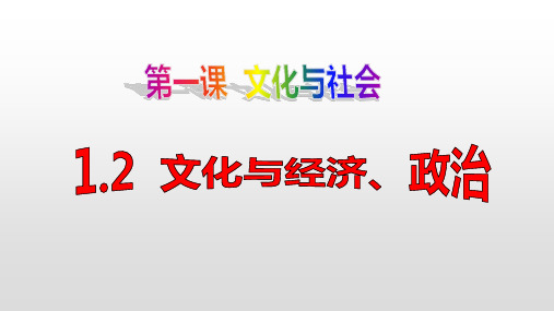人教版高中政治必修三课件：1.2文化与经济、政治 (共25张PPT)