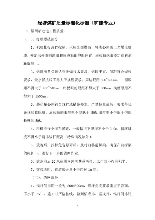 质量标准化标准