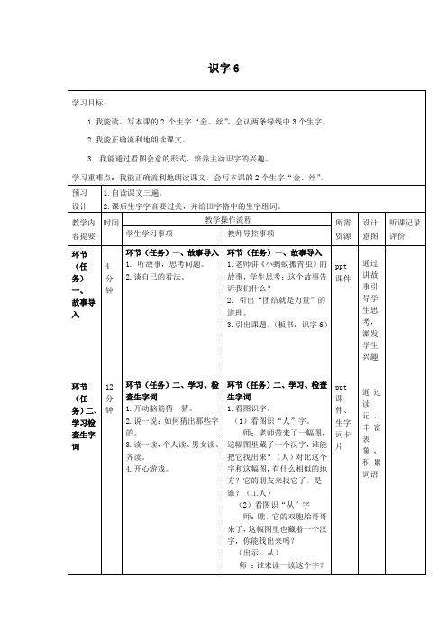 最新苏教版一年级语文下册《字  识字6 人从众 木林森》研讨课教案_17