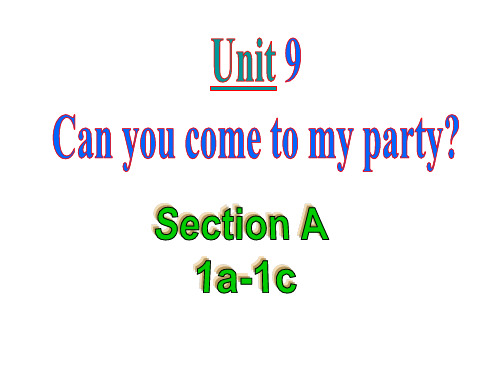 人教版 Go for it! 八年级上册Unit 9  Section A 1a-1c(共22张PPT)