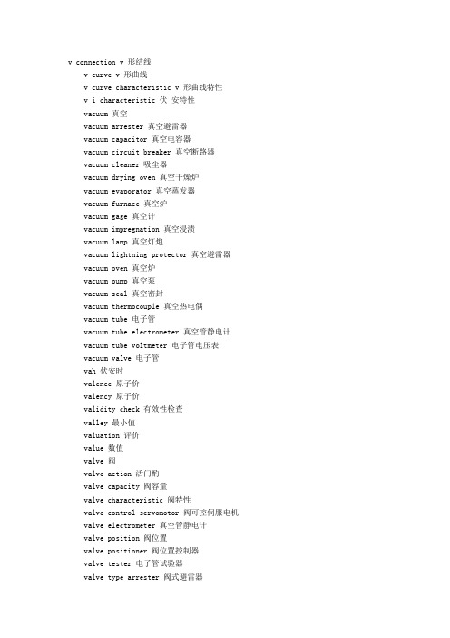 电子专业词汇词典V