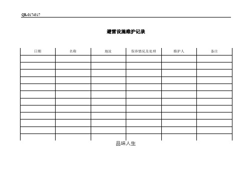 QR-0174317 避雷设施维护记录.doc