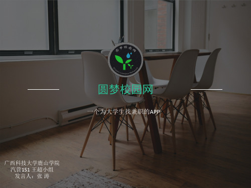兼职APP圆梦校园网项目介绍PPT幻灯片