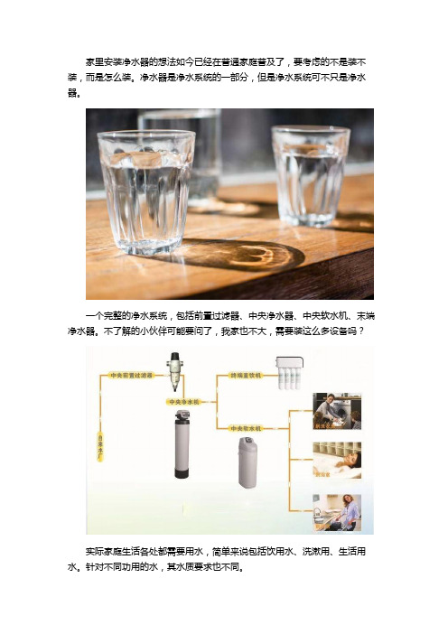 家里安净水器有必要吗？