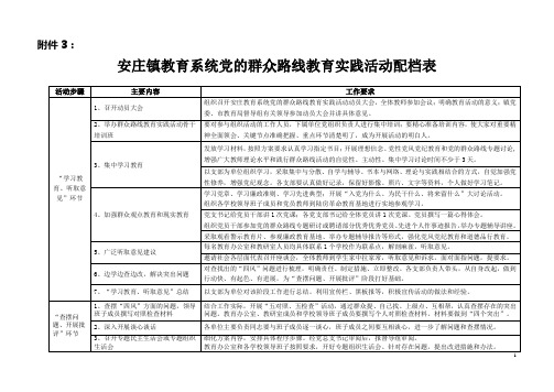 安庄教育配档表