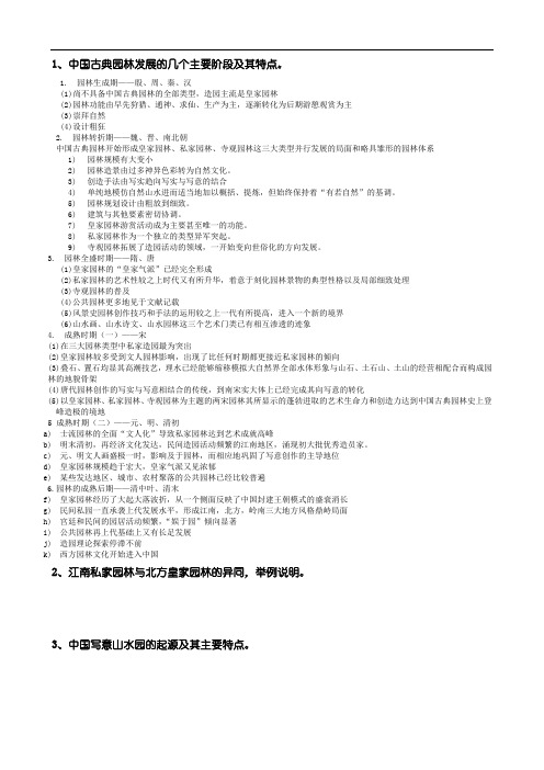 园林专业综合能力测试题集